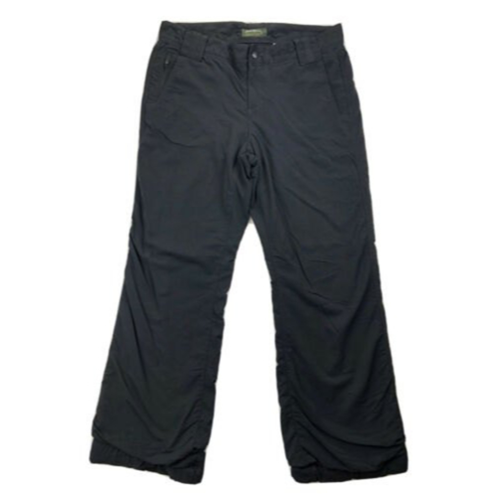 Eddie Bauer Women's Size 6 Black Nylon Pants Polar Fleece Lined Snow Ski Hiking
